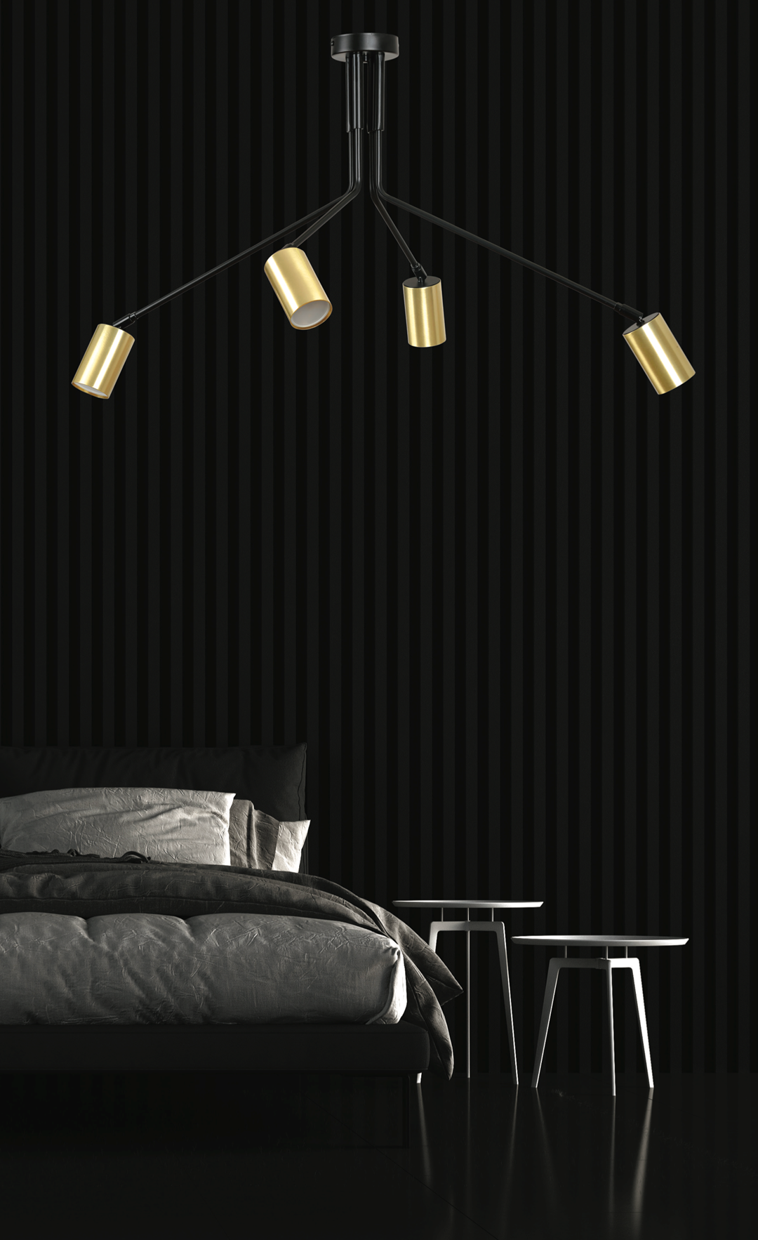 Lustra cu 4 lumini VERNO 4 BLACK
