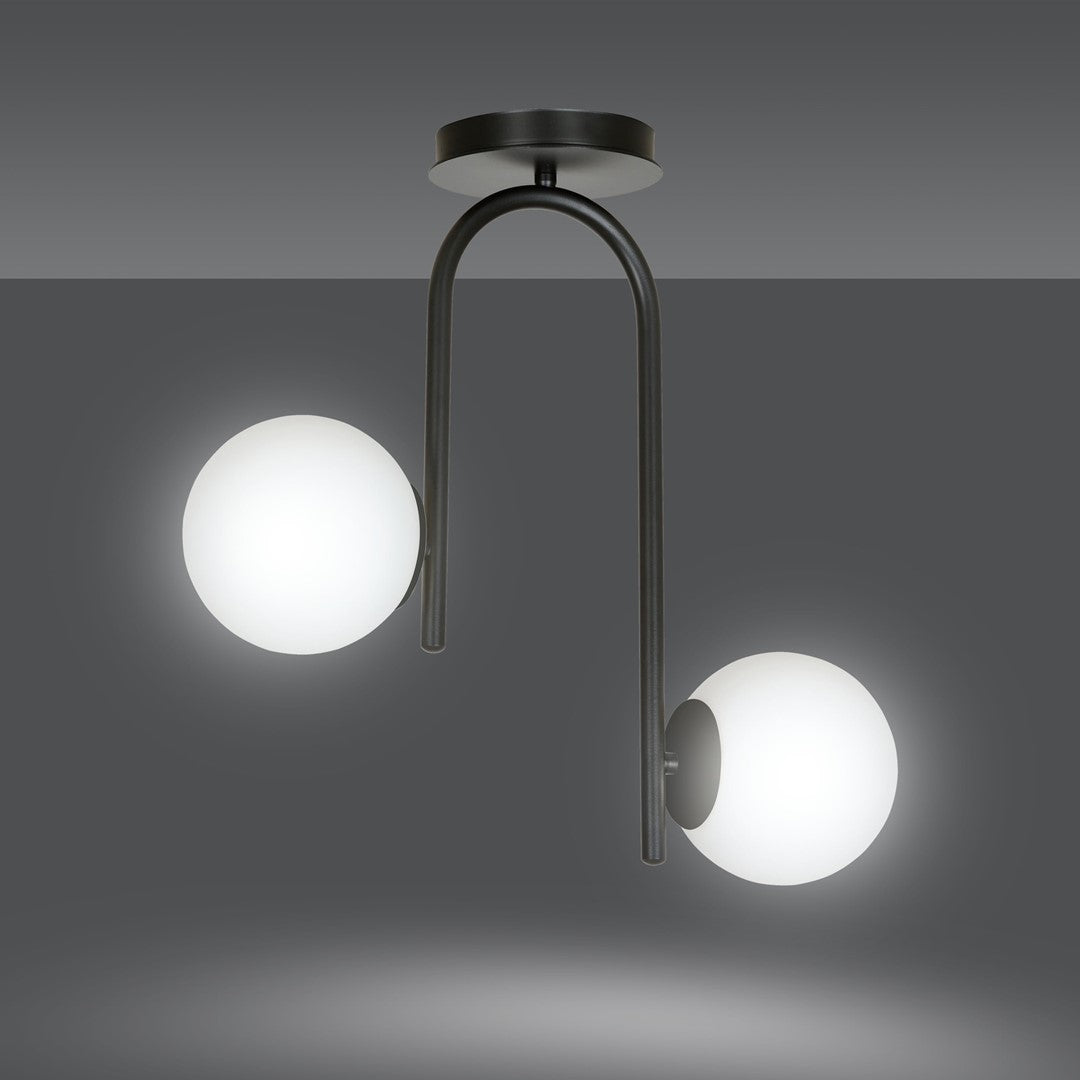 Plafoniera KALF 2 neagra