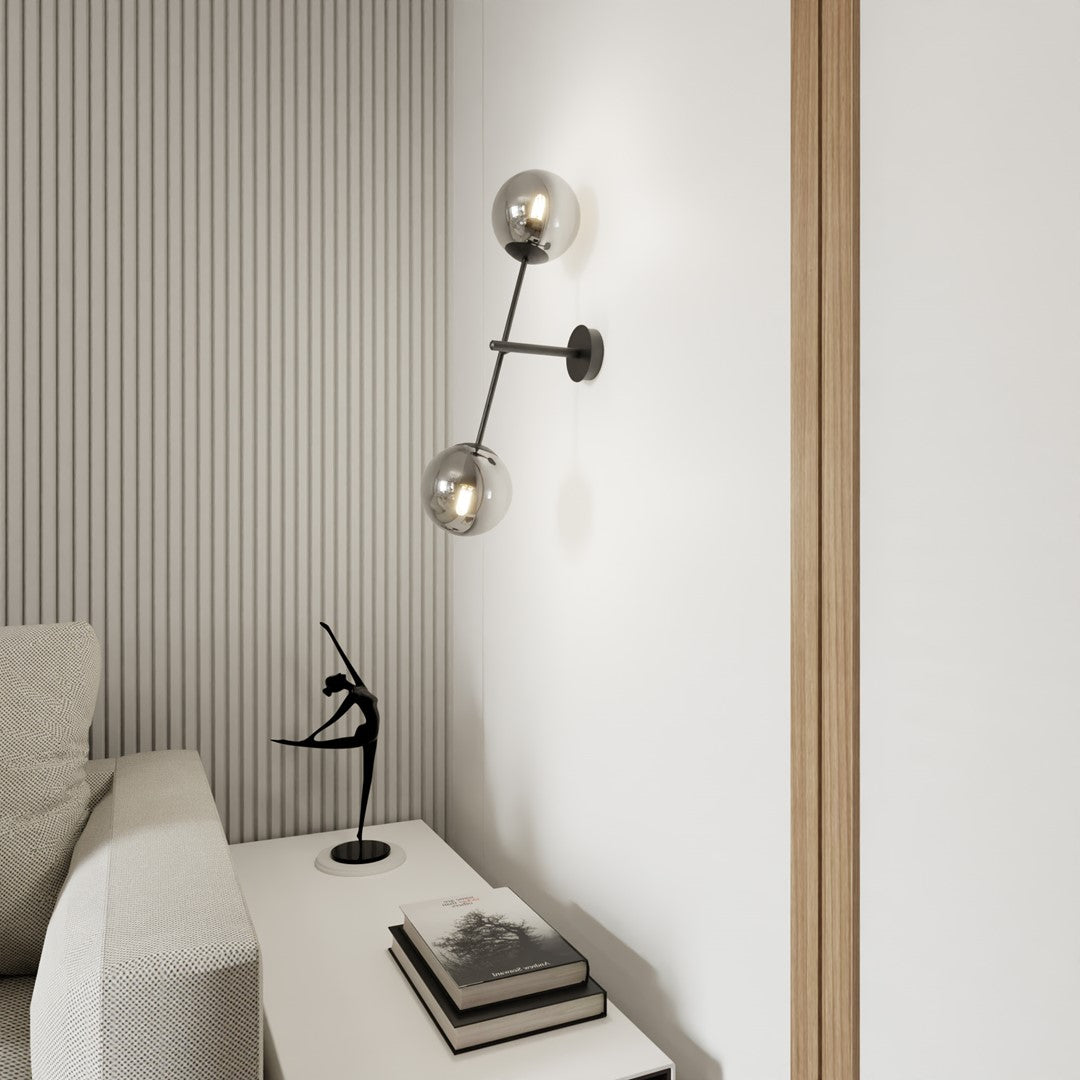 Aplica de perete LINEAR K2 neagra-grafit