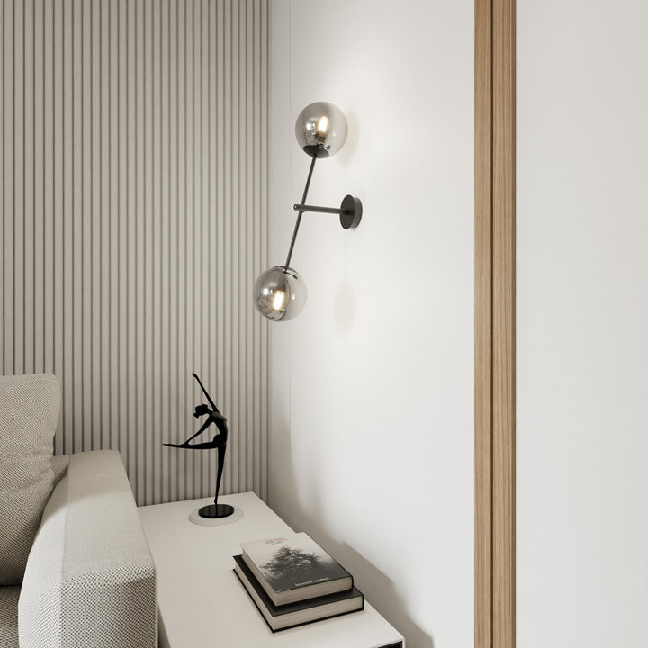 Aplica de perete LINEAR K2 neagra-grafit