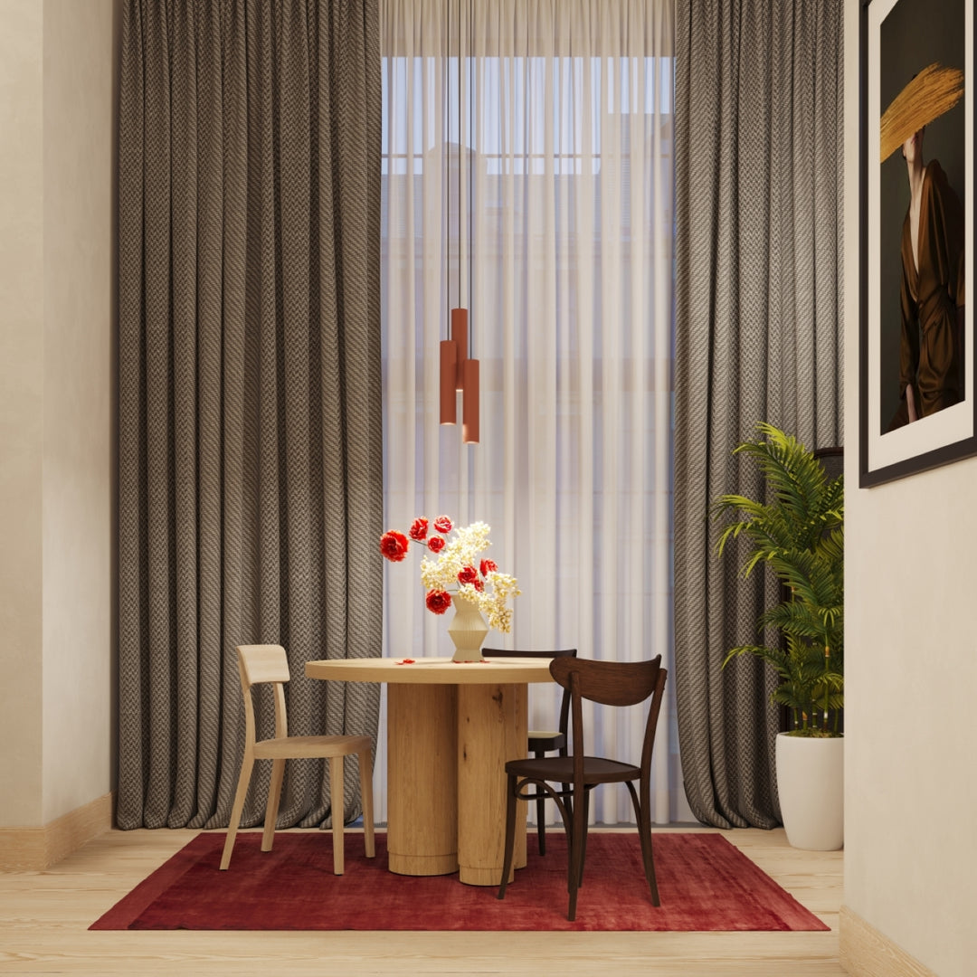 Lampa suspendata LAGOS 3L ocru rosu