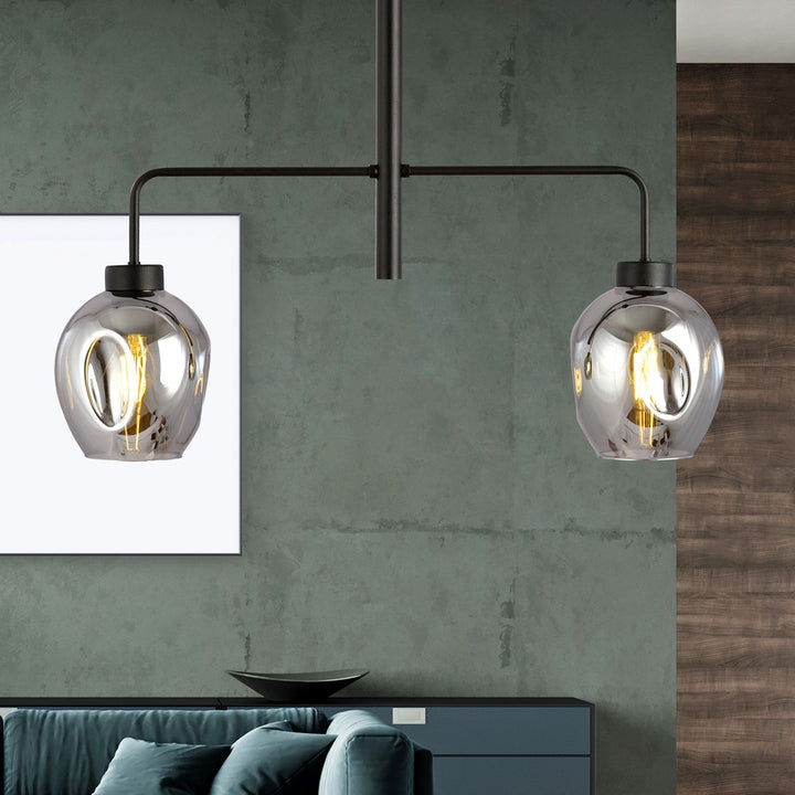 Lustra LUKKA 2 neagra si grafit