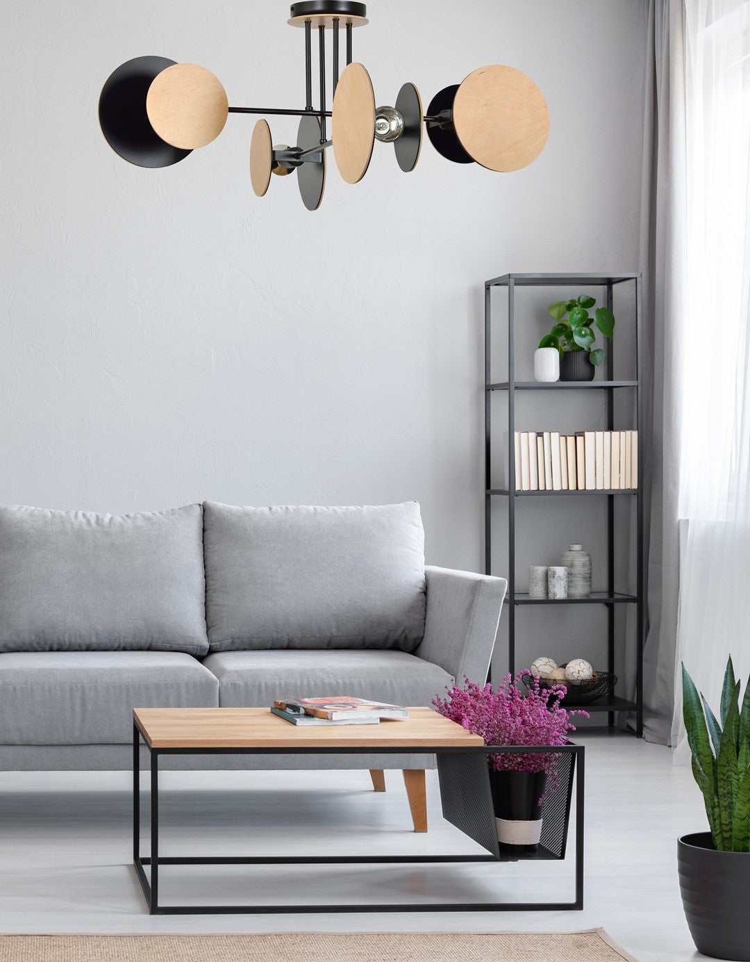 Plafoniera neagra ZITA 4 BLACK