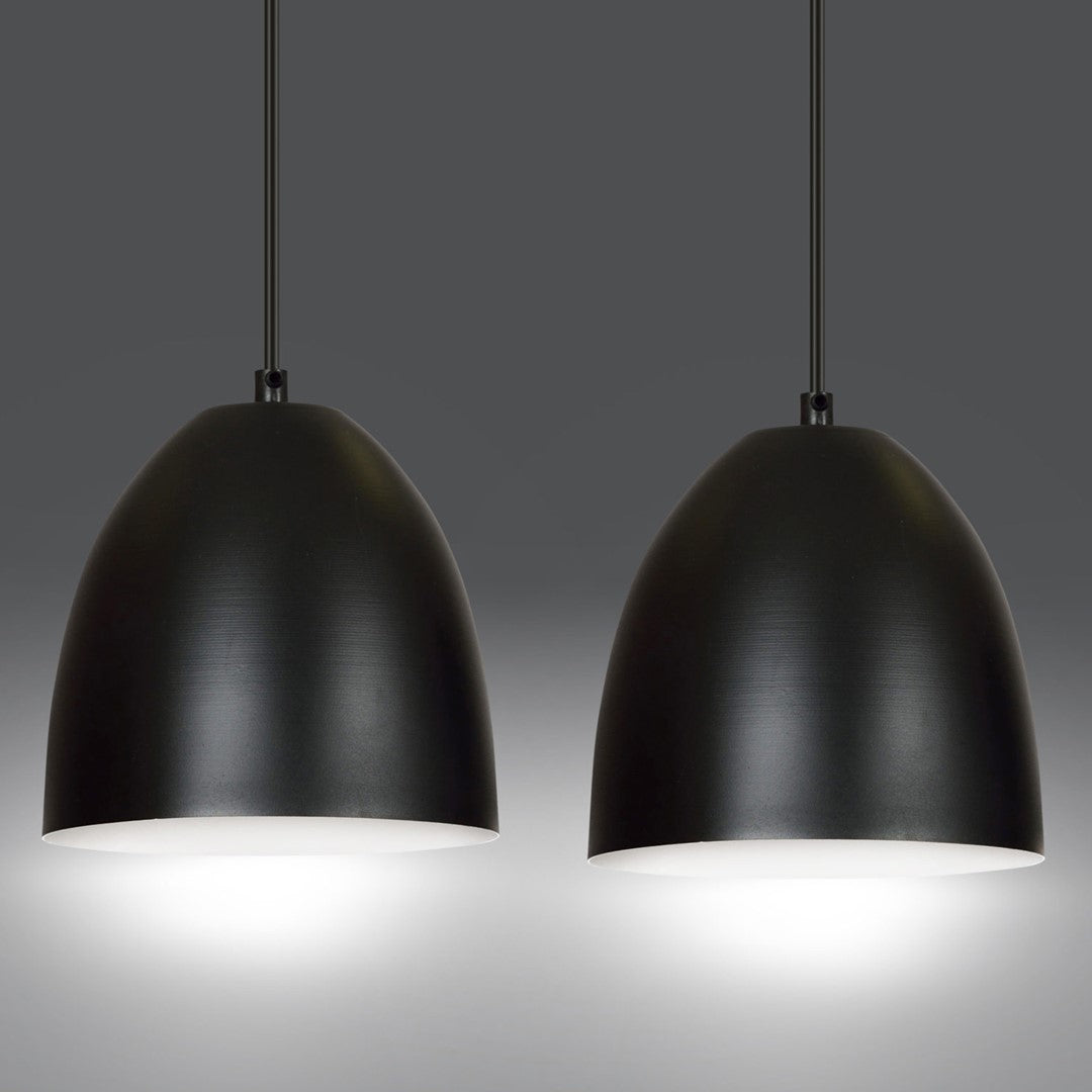 Lustra suspendata LENOX 2 neagra / alba