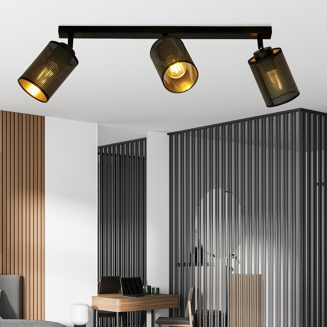 Plafoniera BRONX 3 neagra