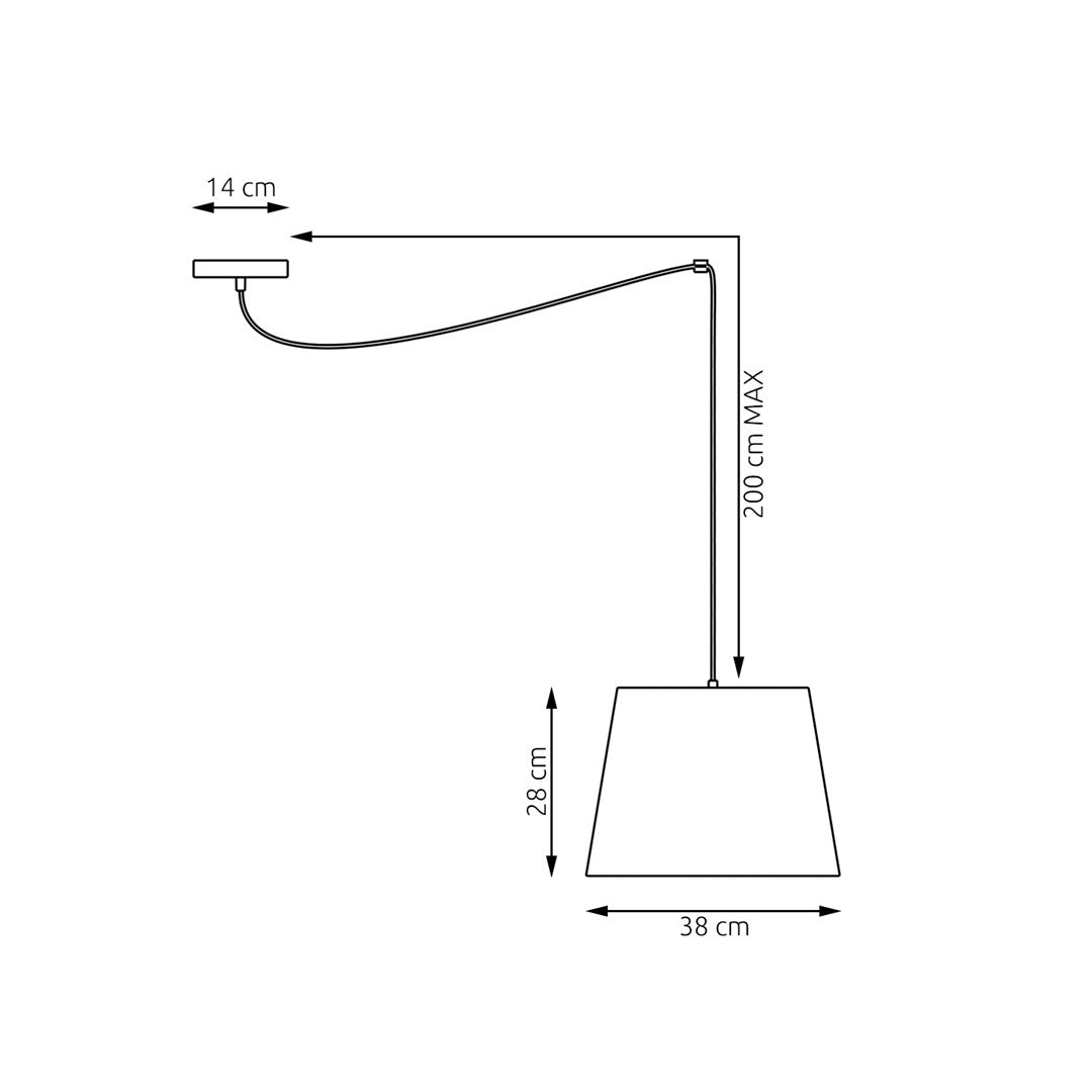 Lustra suspendata ASCOT 1 bej