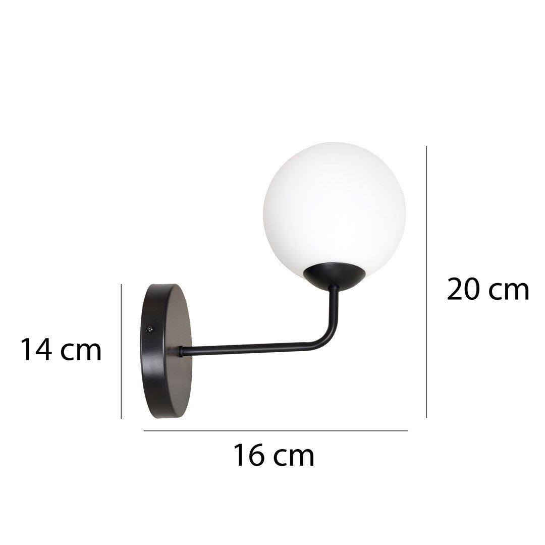 Aplica de perete SELBI K1 neagra