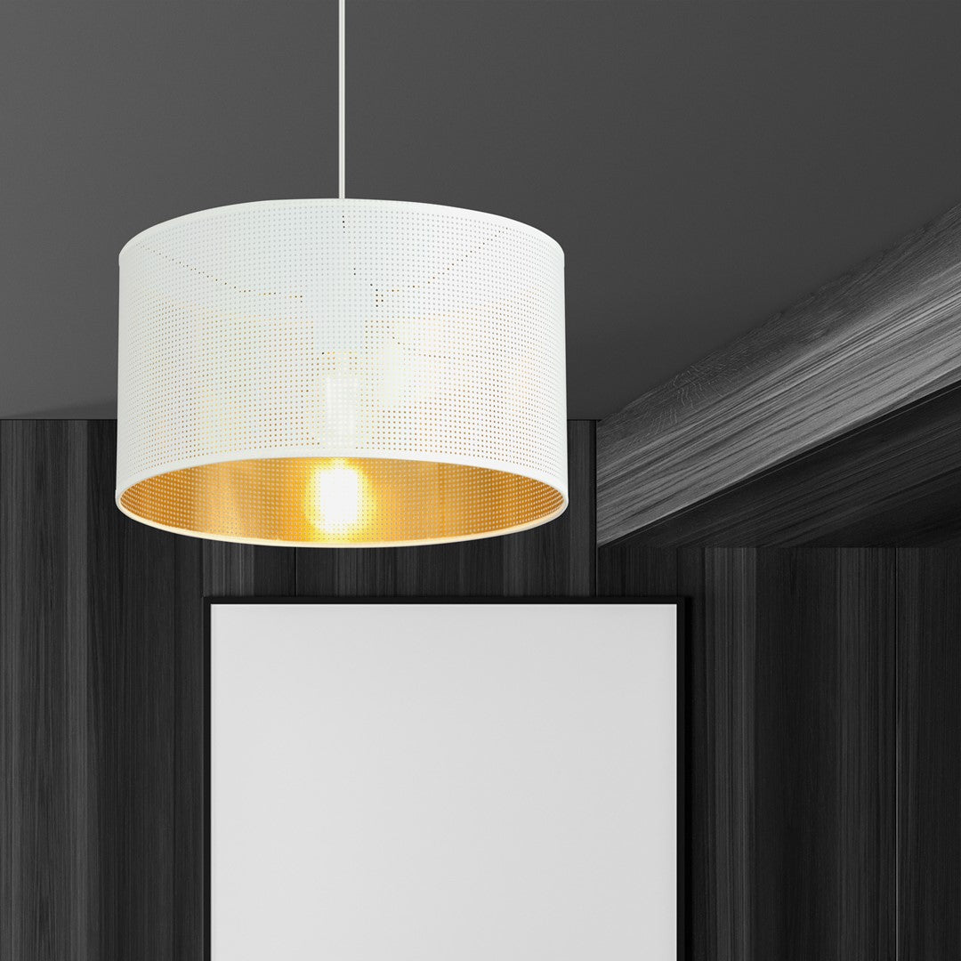 Lustra suspendata ASTON 1 alba/auriu