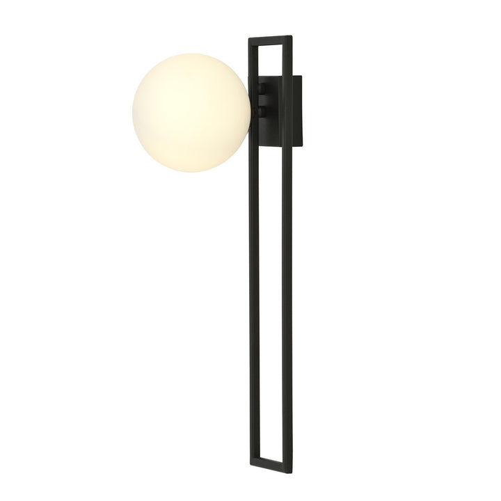 Plafoniera IMAGO 1C neagra cu abajur opal