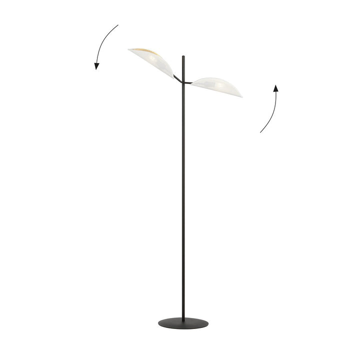 Lampa de podea VENE LP2 alba si auriu