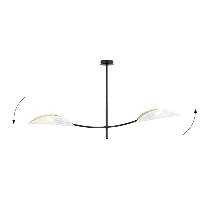 Lustra LOTUS 2 alba/auriu