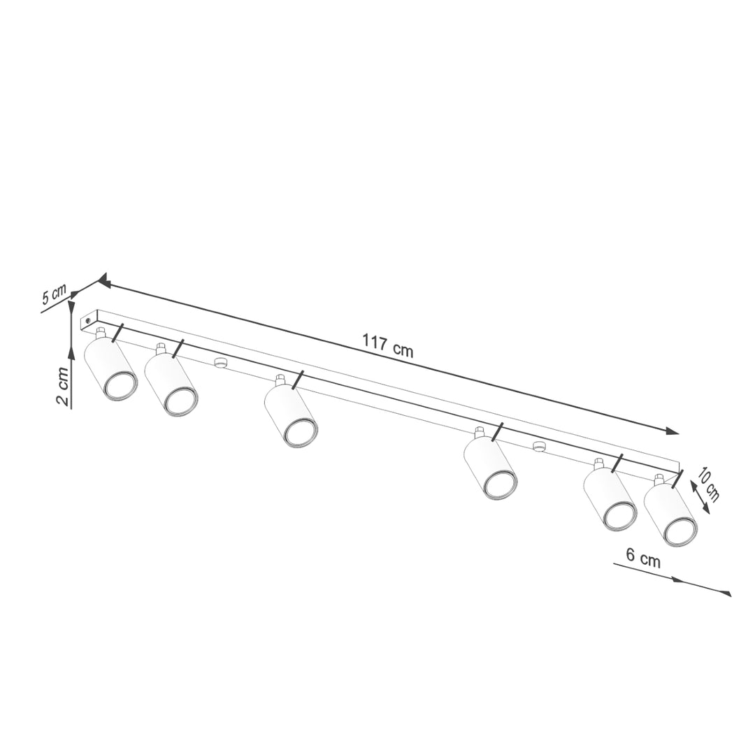Plafoniera RING 6L bej