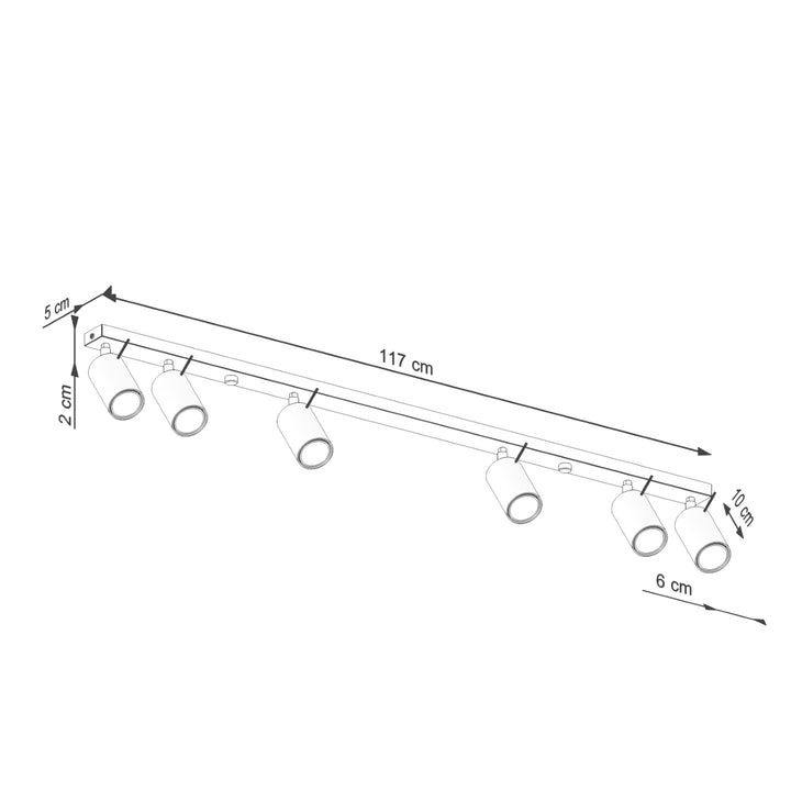 Plafoniera RING 6L bej
