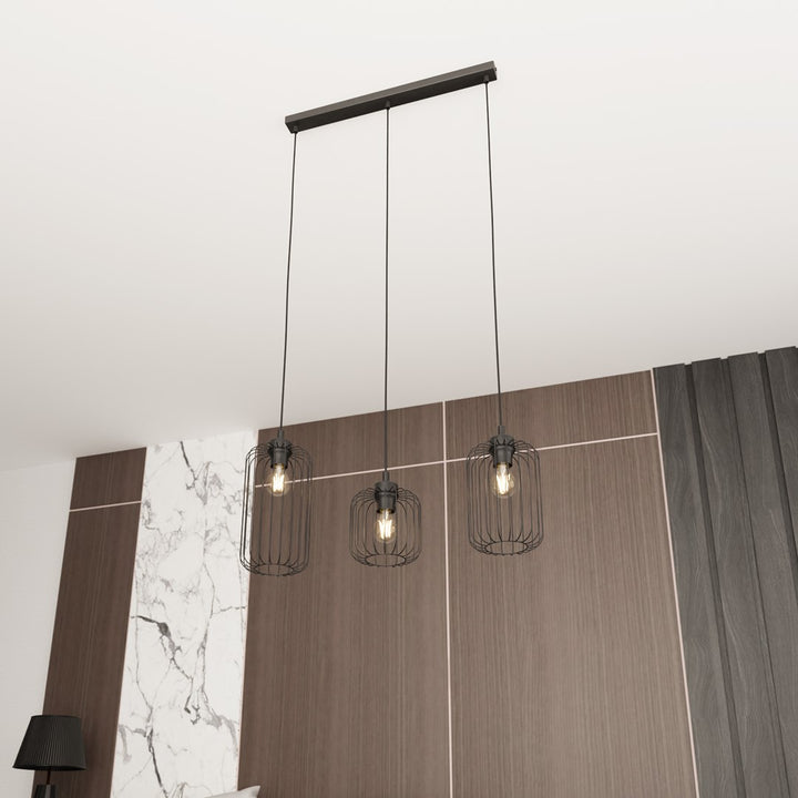 Lustra suspendata VANDER 3 neagra