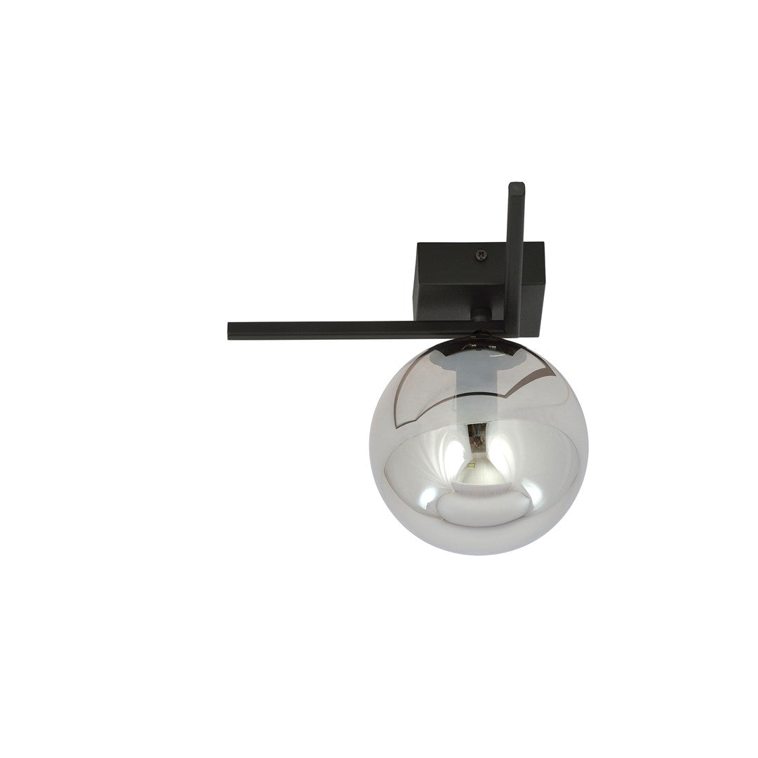 Plafoniera IMAGO 1G neagra cu abajur grafit