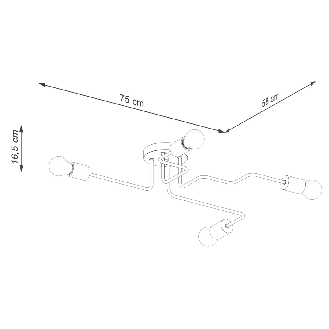 Candelabru TIMBO 4 negru