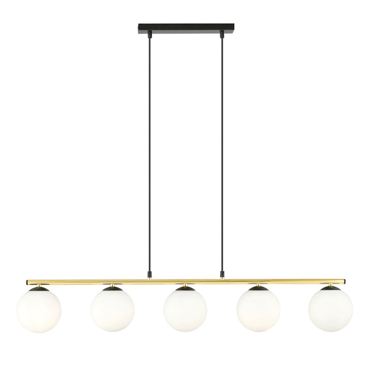 Lustra suspendata ALLORA 5 neagra OPAL