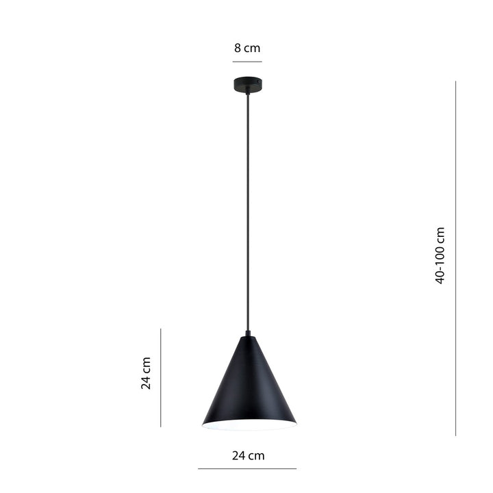 Pendul REBEL 1 negru cu alb
