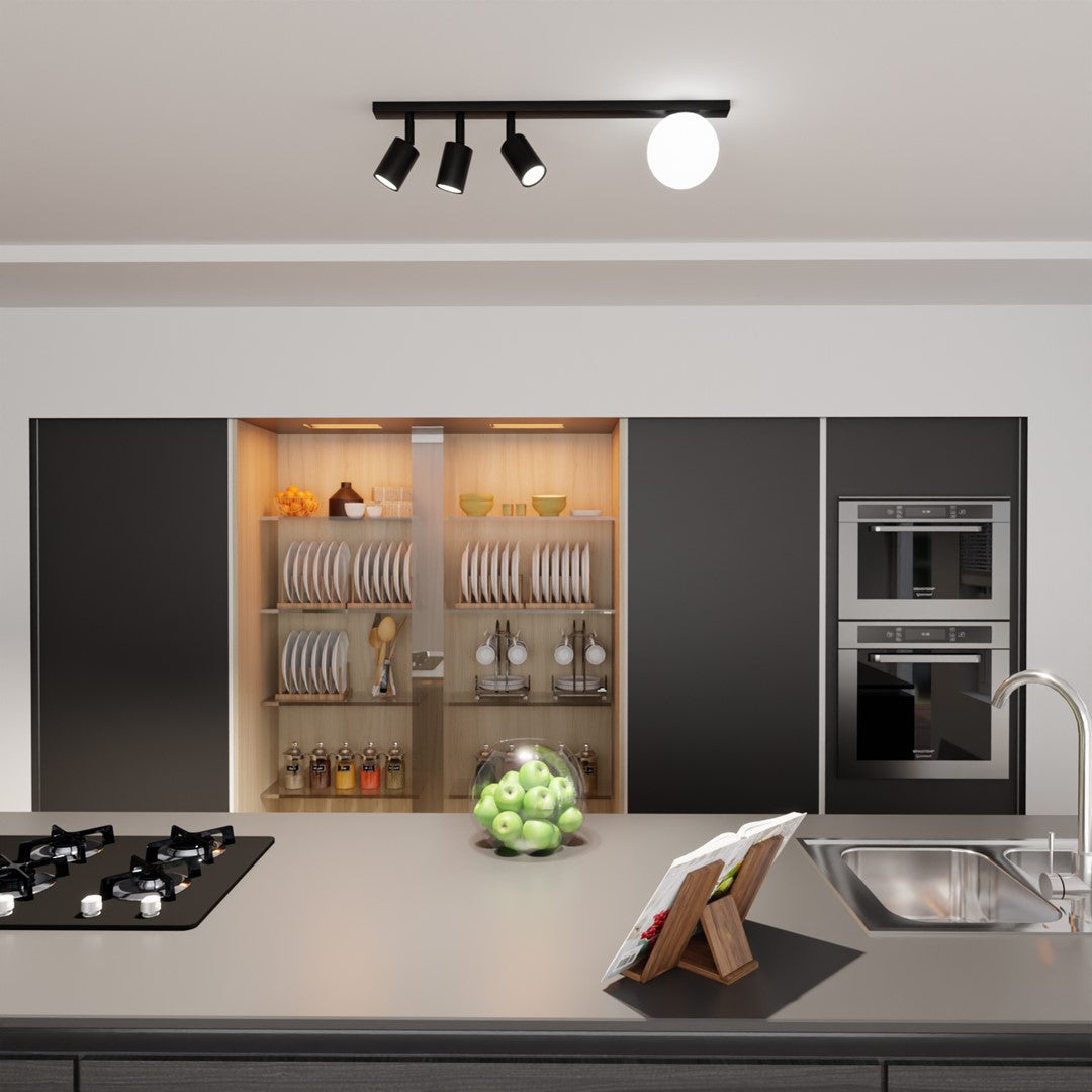 Plafoniera BASTER 4 neagra