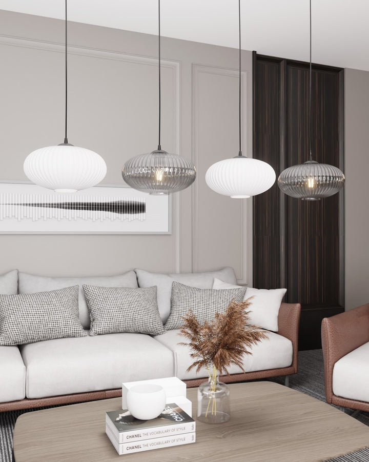 Lustra suspendata cu 4 pendule COCO 4 neagra MIX