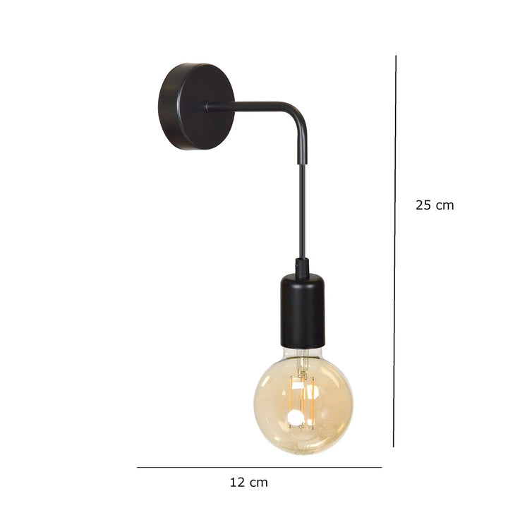 Aplica de perete MULTIPO K1 neagra