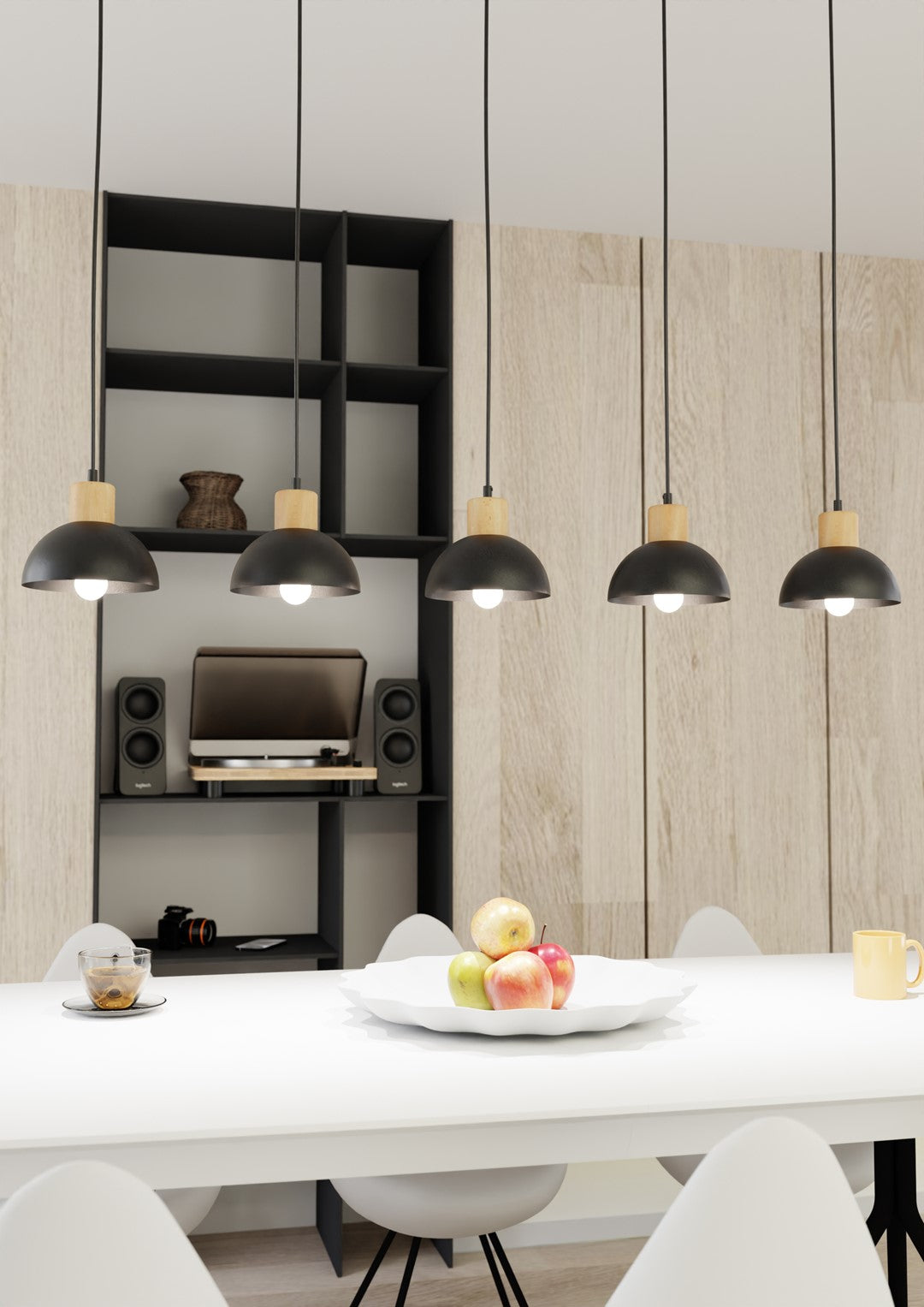 Lustra suspendata SECO 5 neagra