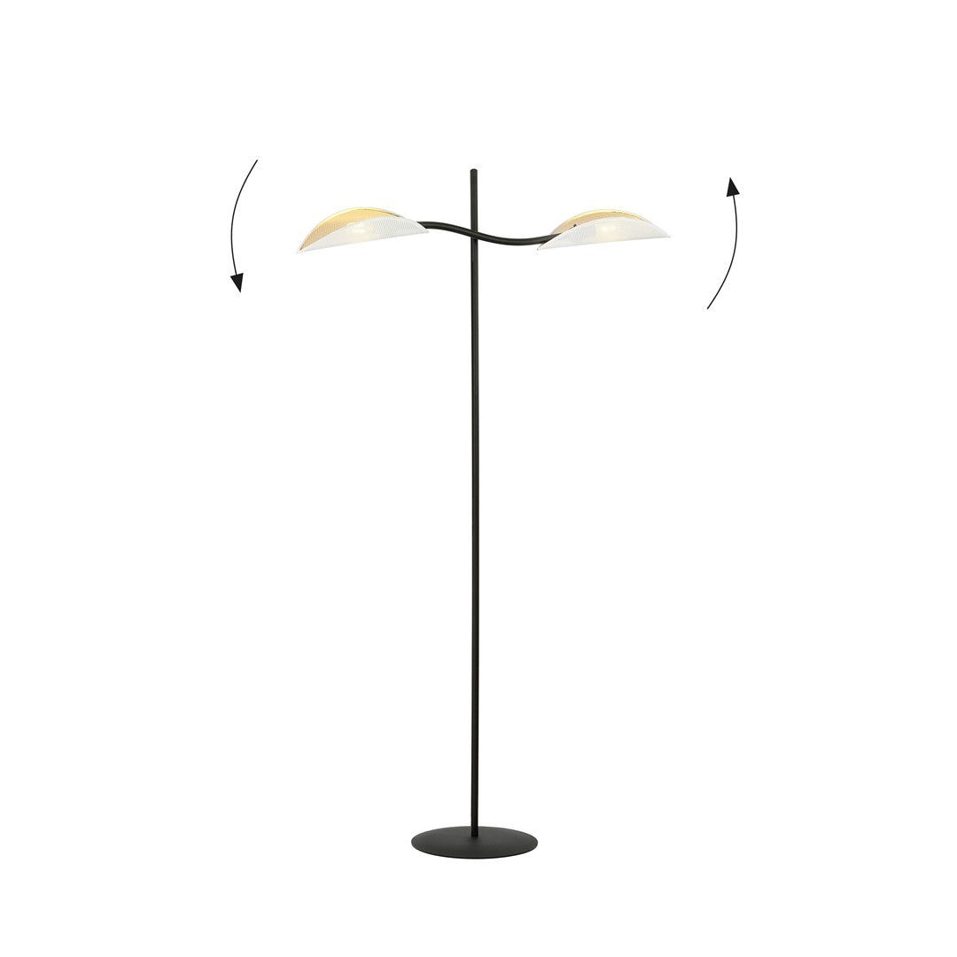 Lampa de podea LOTUS LP2 WHITE/GOLD