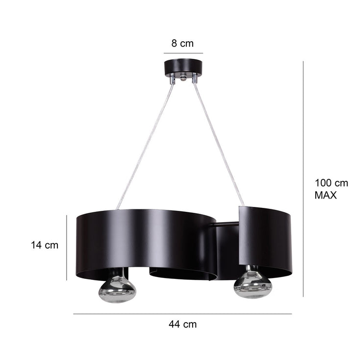 Lustra suspendata VIXON 2 neagra