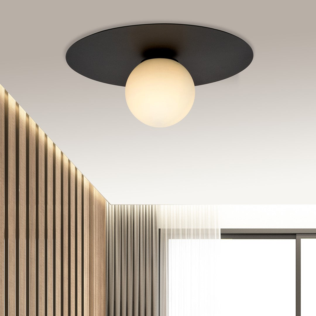 Plafoniera SOLAR 1 neagra si opal