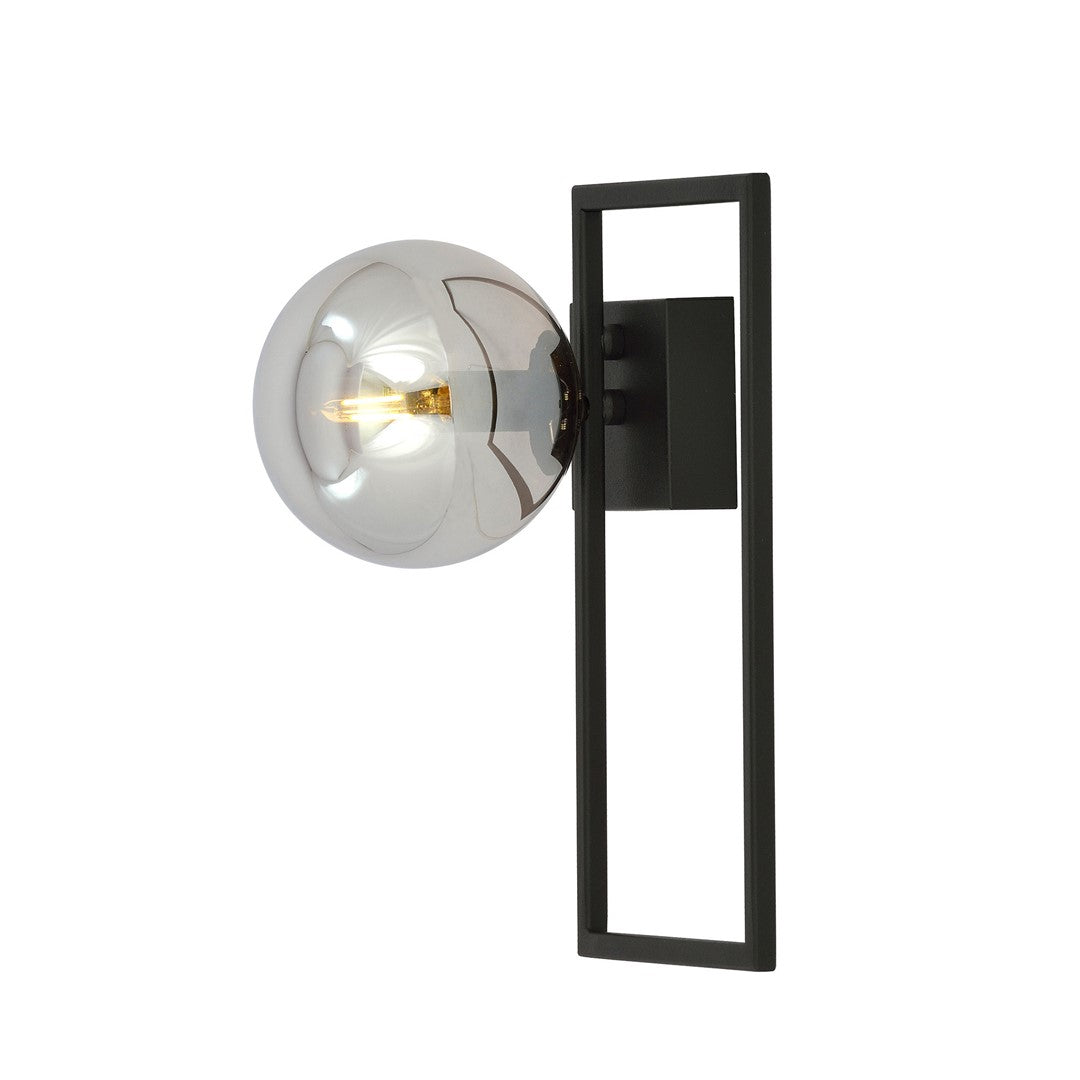 Plafoniera IMAGO 1D neagra cu abajur grafit