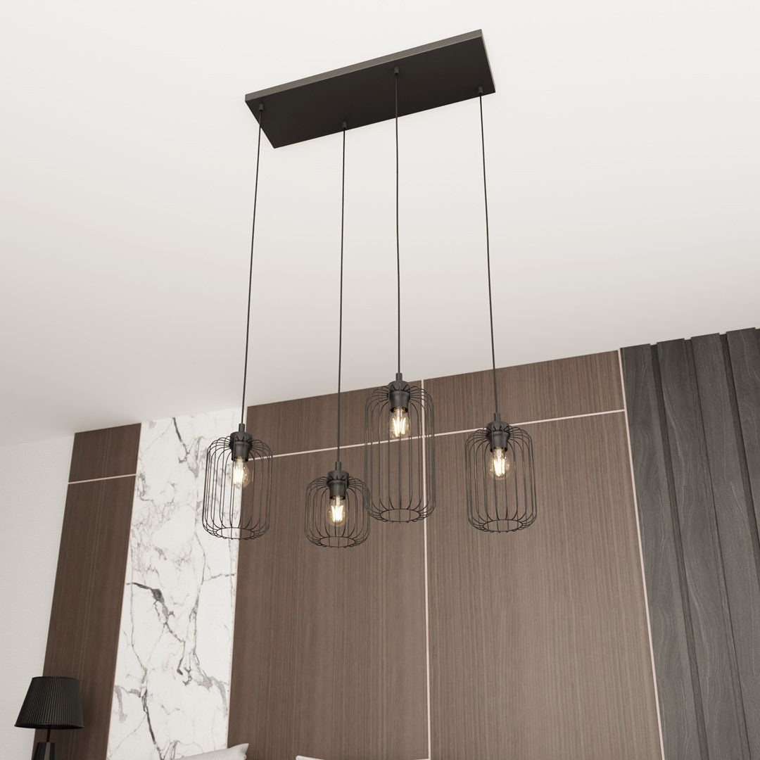 Lustra suspendata VANDER 4 neagra