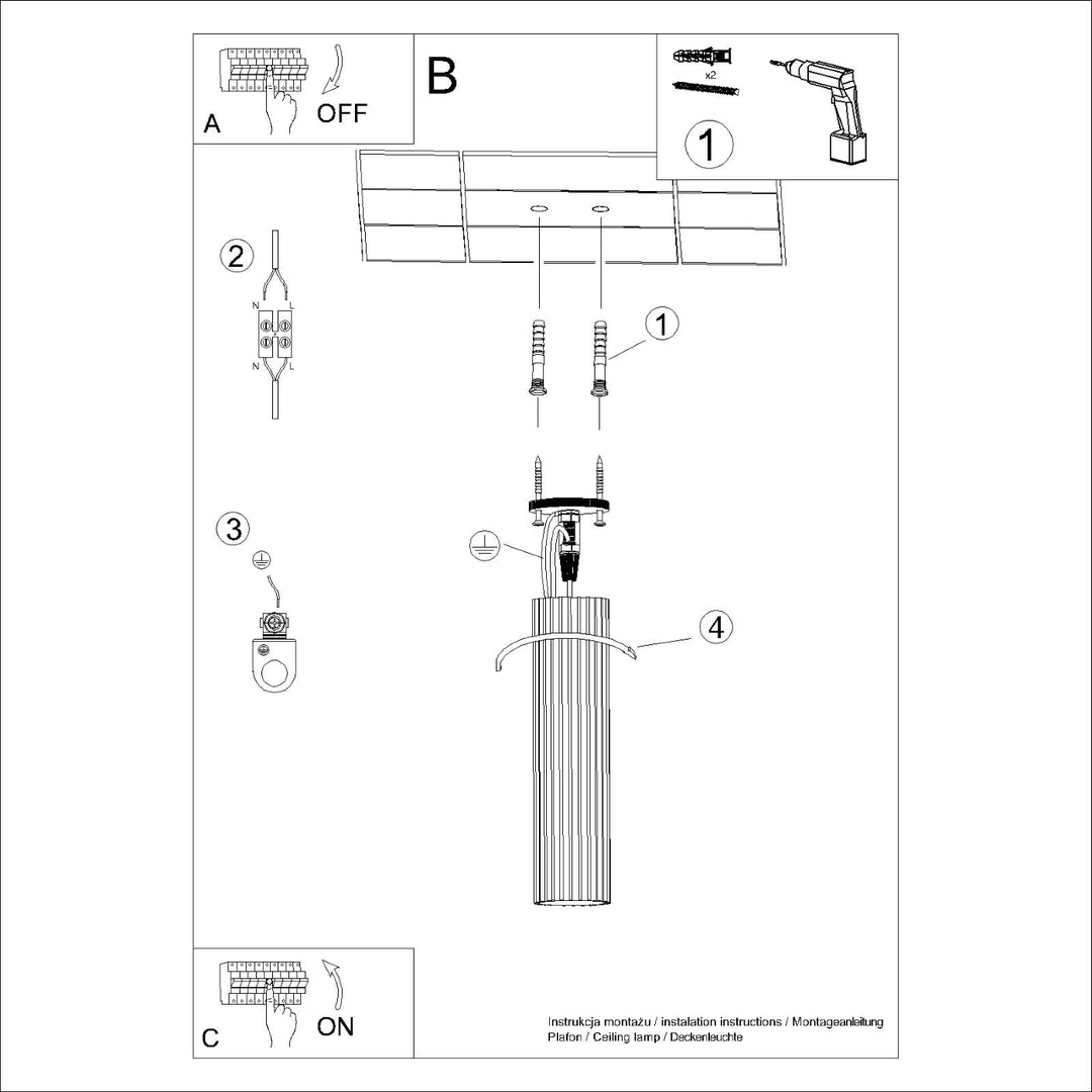 Spot aplicat KARBON 30 auriu