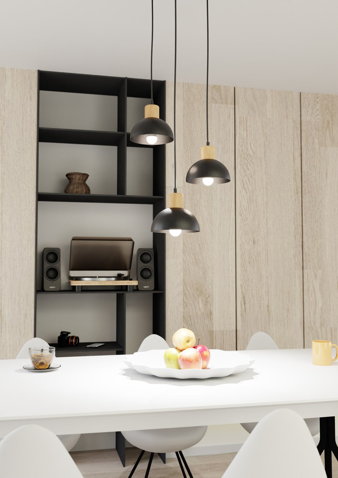 Lustra suspendata SECO 3 PREM neagra