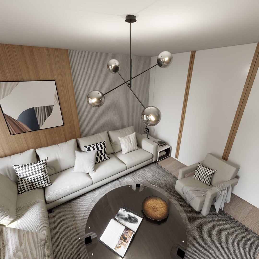 Lustra LINEAR 4 neagra/grafit