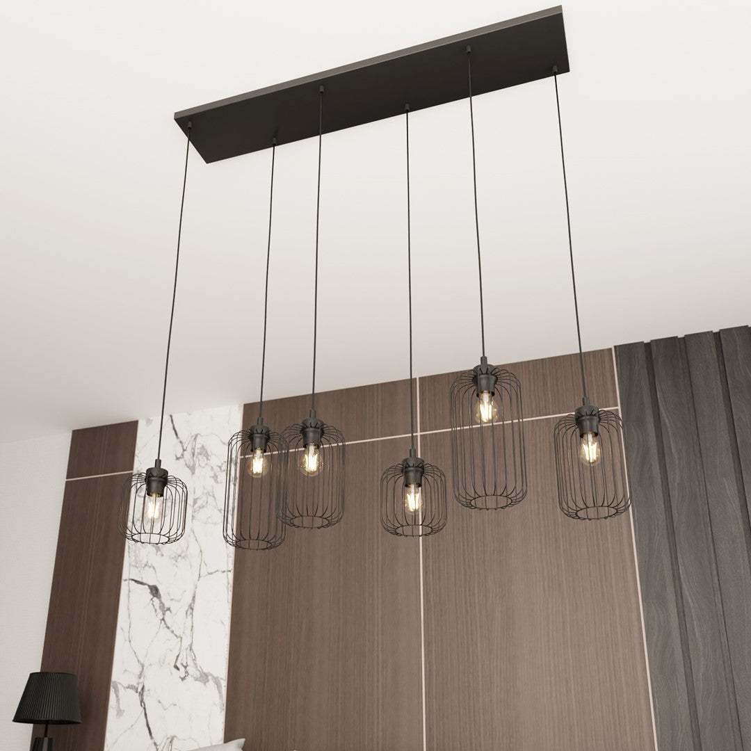 Lustra suspendata VANDER 6 neagra