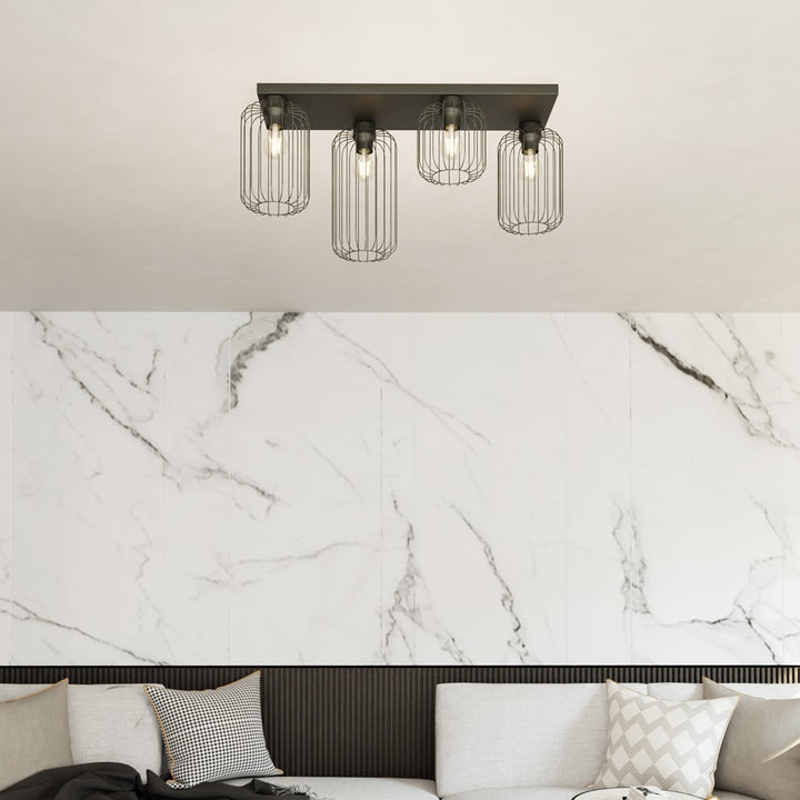 Plafoniera BARN 4 neagra