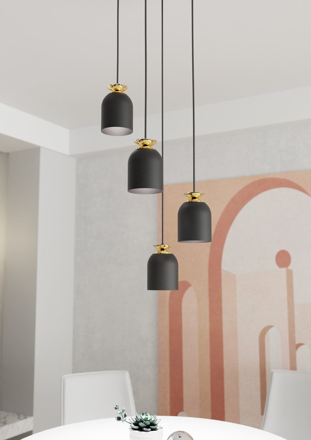 Lustra suspendata TARGET 4 PREM neagra