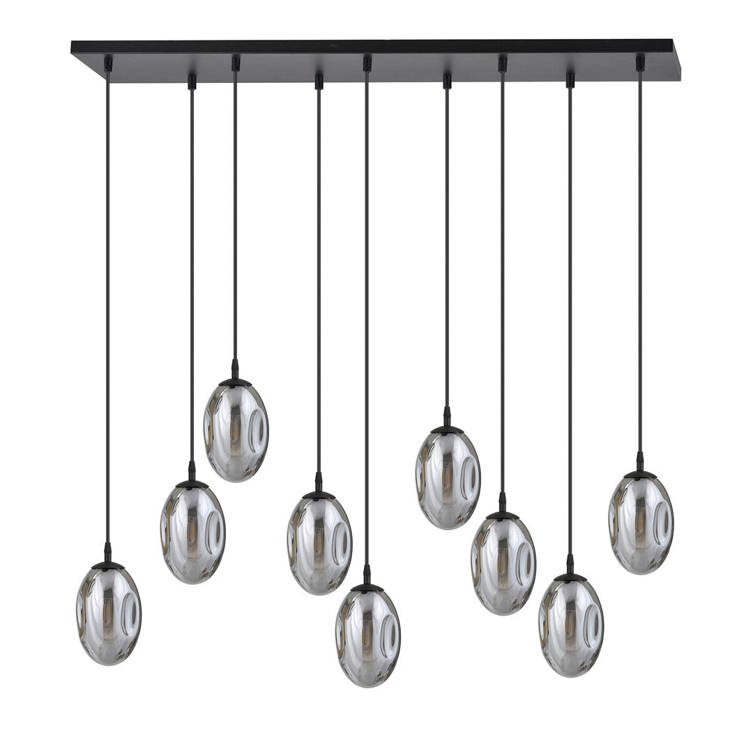 Lustra suspendata ASTRAL 9 neagra GRAFIT