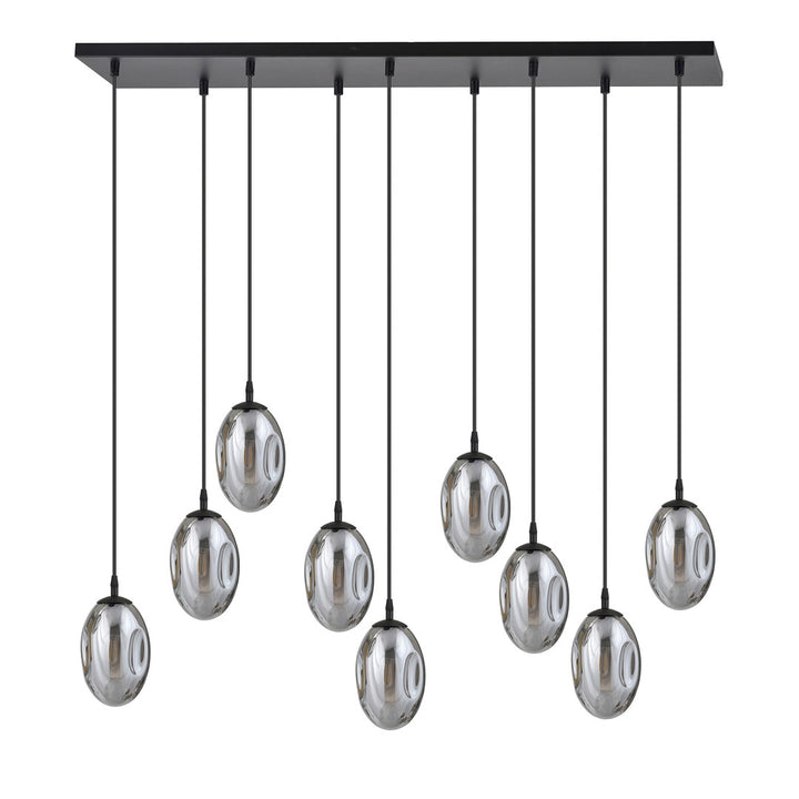 Lustra suspendata ASTRAL 9 neagra GRAFIT