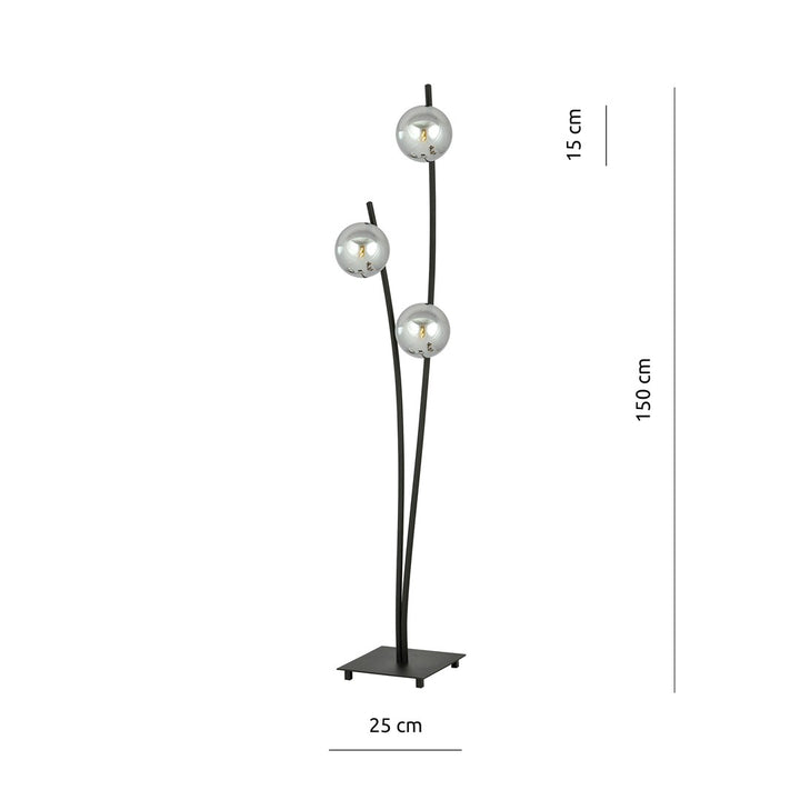 Lampa de podea HUNTER LP3 BLACK/GRAFIT