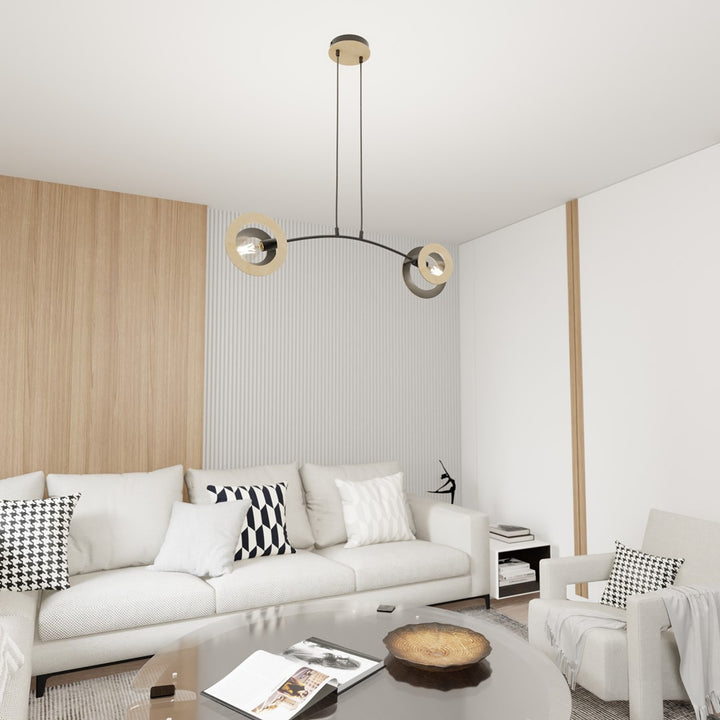 Lustra suspendata SKIVA 2 neagra