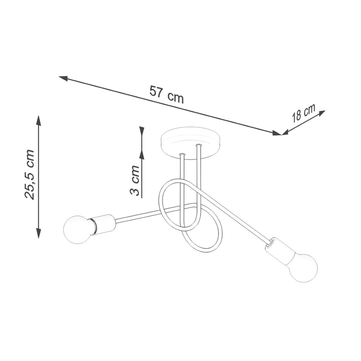 Lustra LOOP 2 alb
