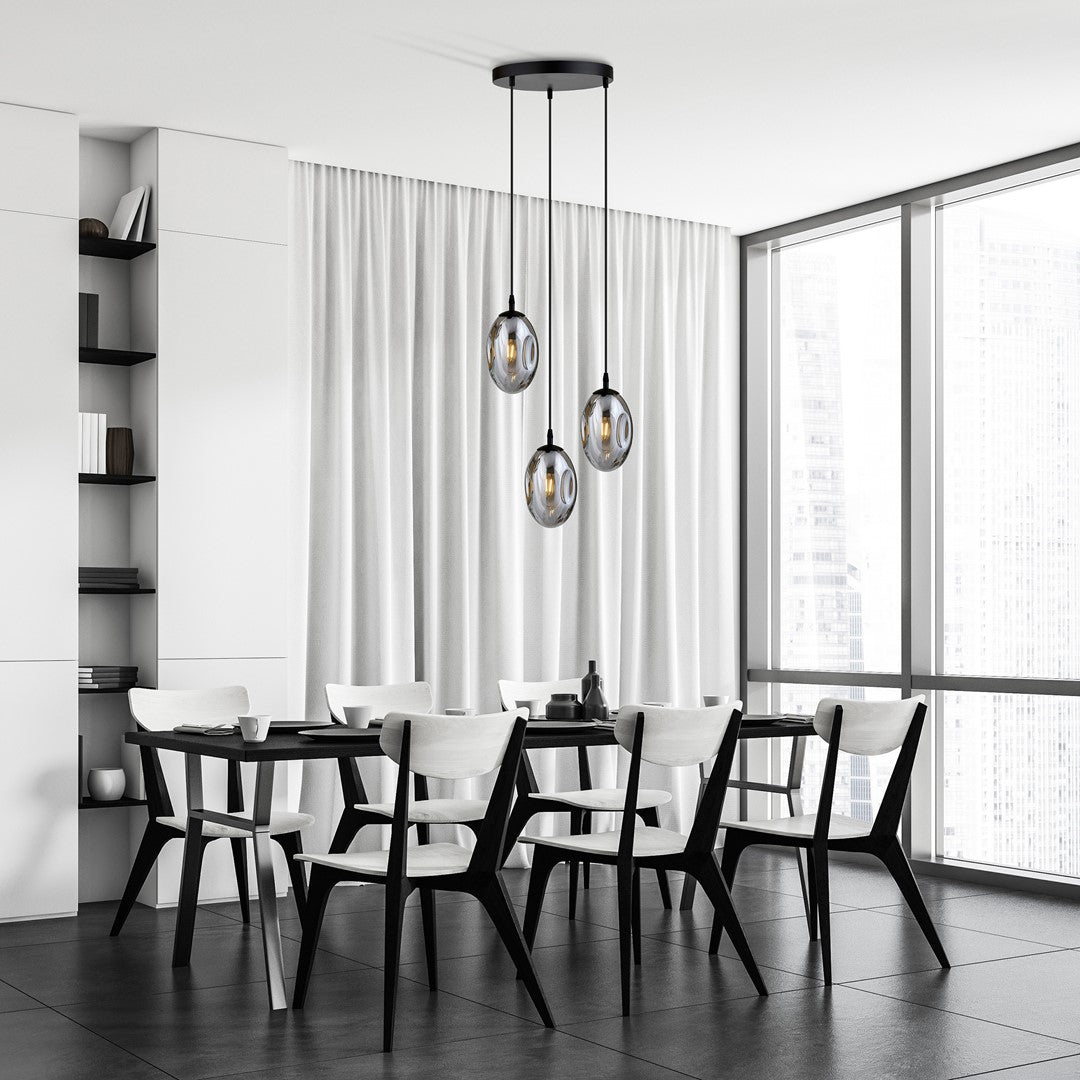 Lustra suspendata ASTRAL 3 neagra PREMIUM GRAFIT