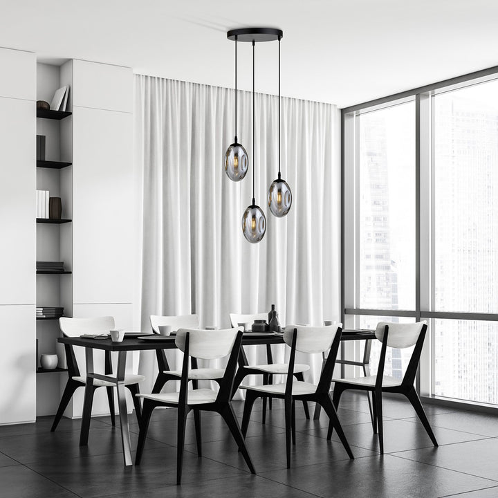 Lustra suspendata ASTRAL 3 neagra PREMIUM GRAFIT