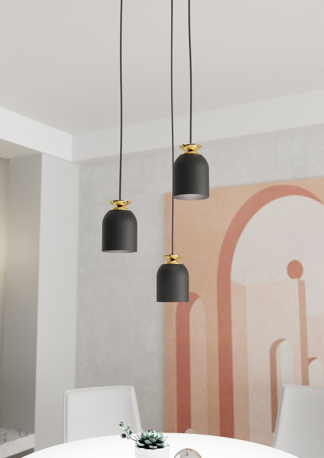 Lustra suspendata TARGET 3 PREM neagra