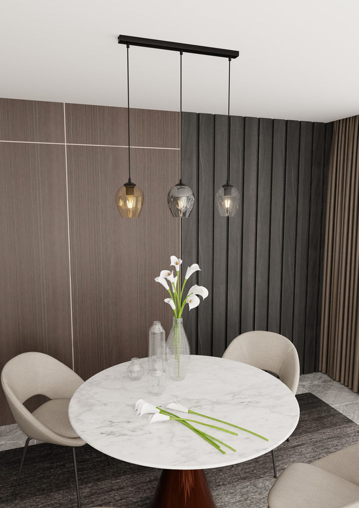 Lustra suspendata ISTAR 3 neagra MIX