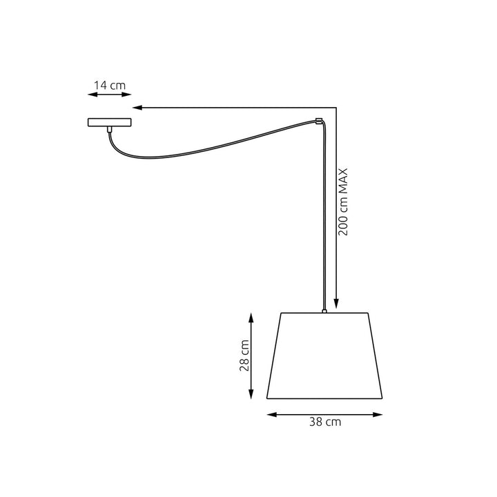 Lustra suspendata ASCOT 1 gri