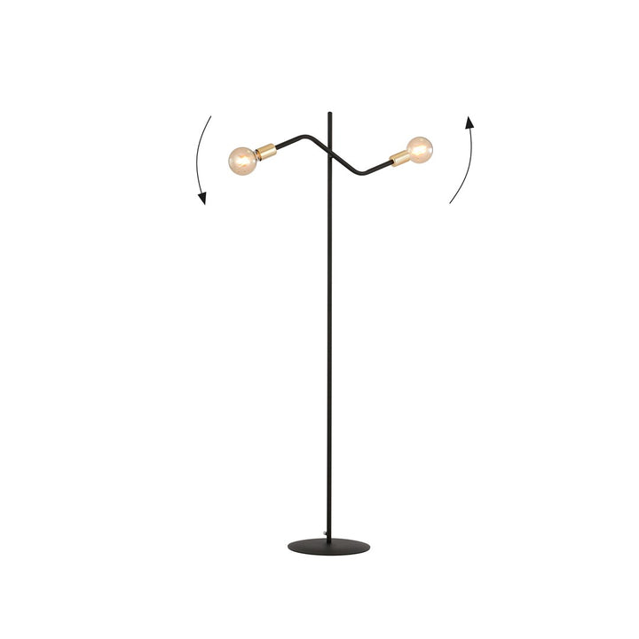 Lampa de podea BOLT LP2 BLACK GOLD