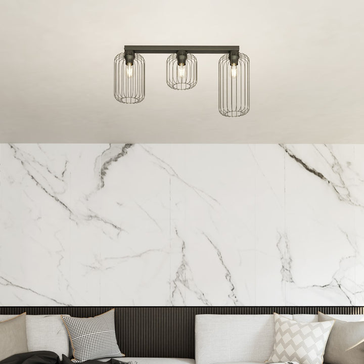 Plafoniera BARN 3 neagra