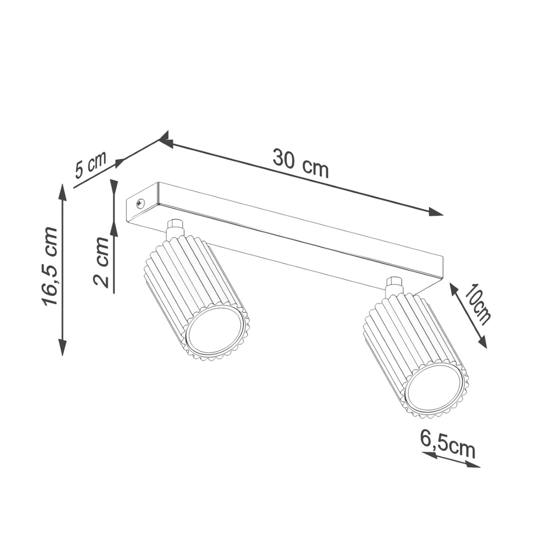 Plafoniera KARBON 2 negru